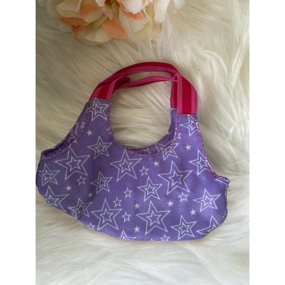 American Girl Battat OG‎ Retired Purple Pink Stars Hand Bag for Dolls 16" 18" - Picture 7 of 12